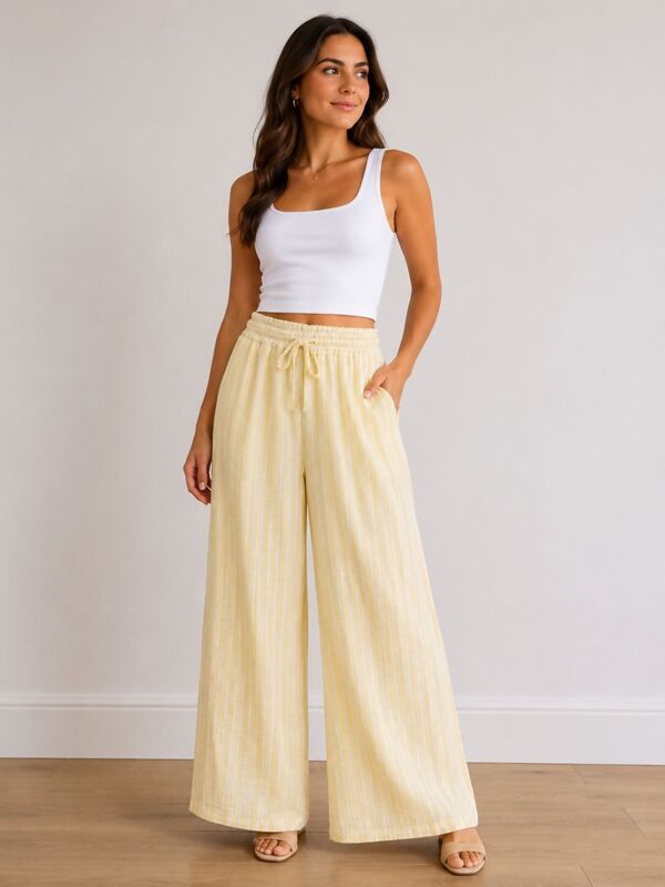 Striped Trousers Yellow