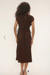 Gathered Waist Dress Chocolate