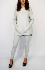 Ribbed Two Piece Lounge Set Grey