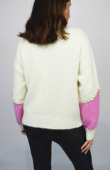 Pink/Cream Block Knit