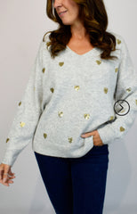 Sequin Hearts Soft Knit Jumper