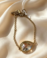 Vintage Style Diamanté Teardrop Bracelet