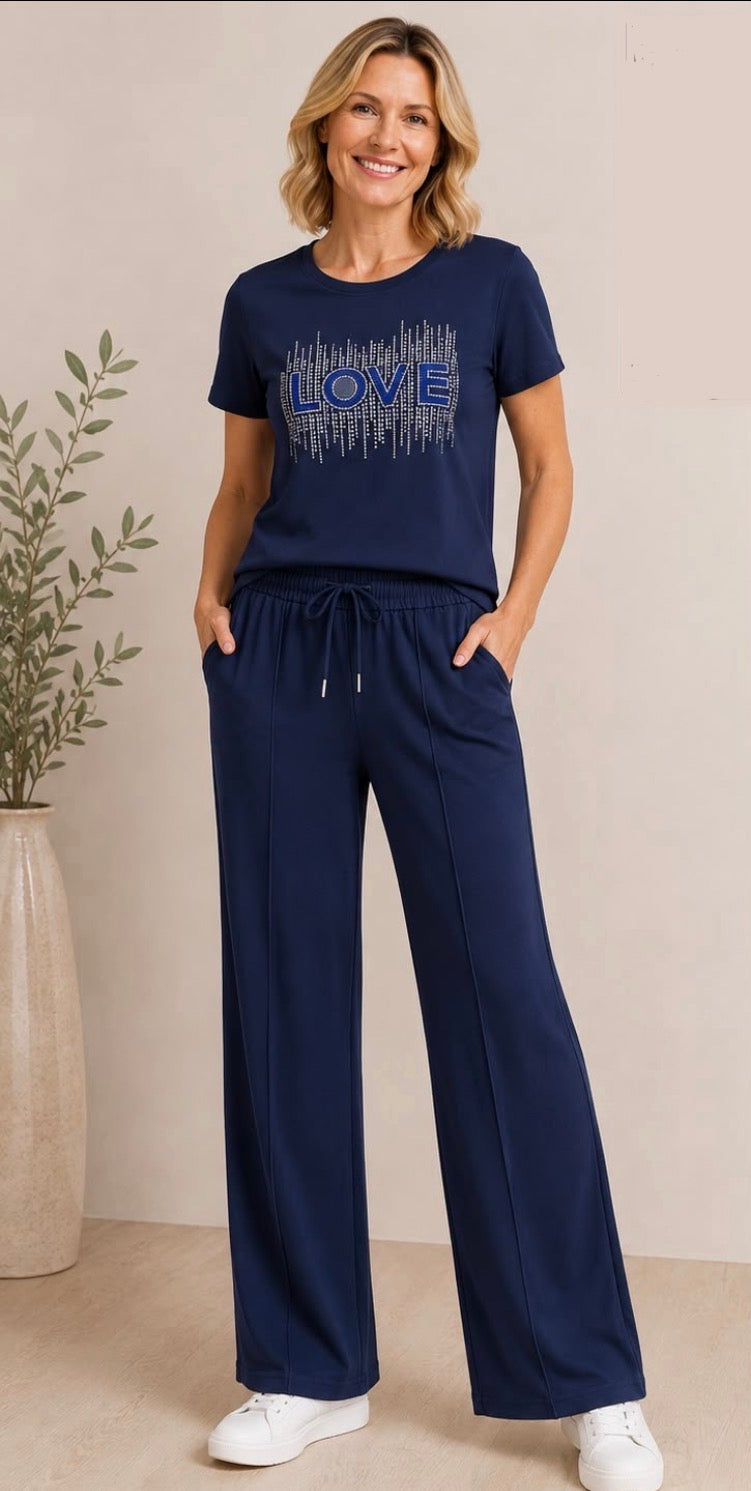 Tencel Trousers Navy