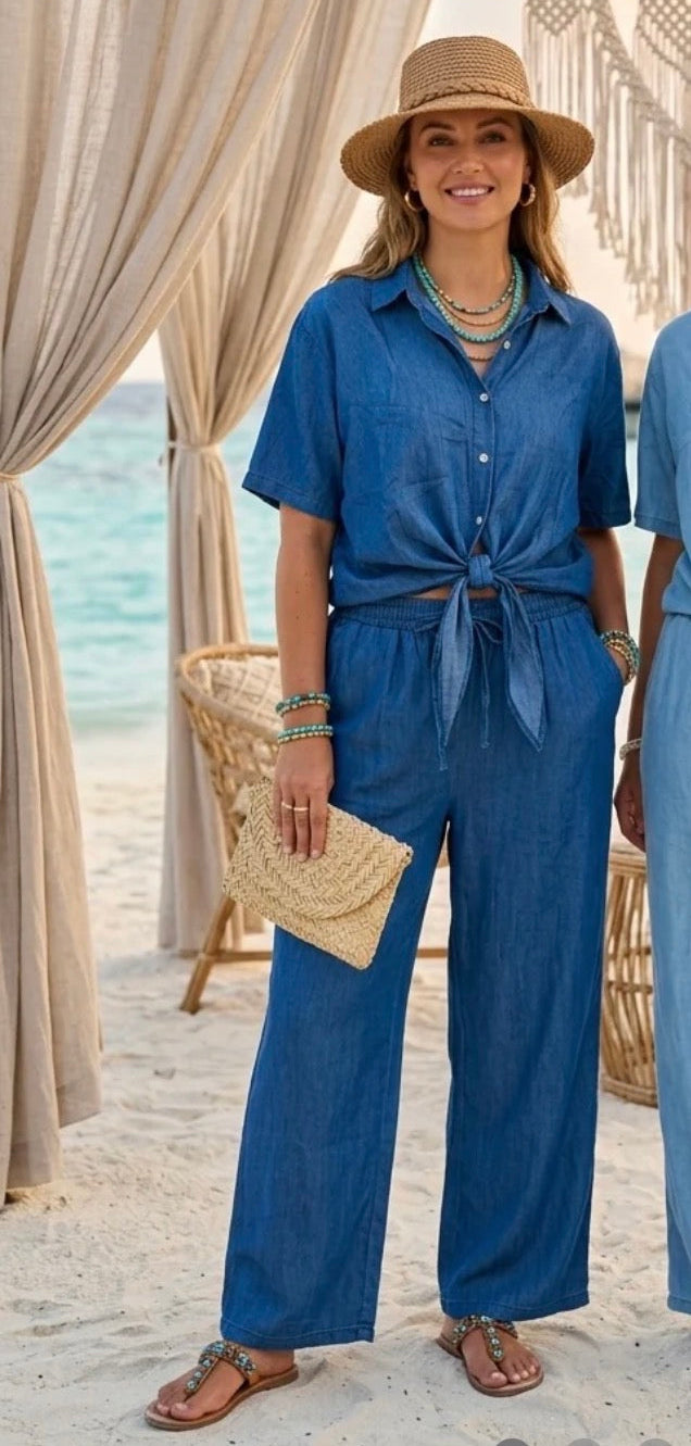 Denim Look Co-ord Dark Wash