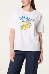 Cotton Amalfi Diamanté Lemon Tee