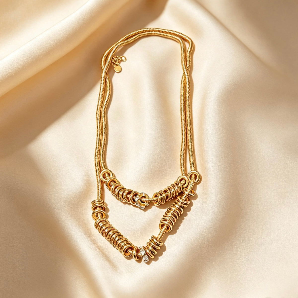 Gold Double Layer Necklace