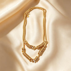 Gold Double Layer Necklace