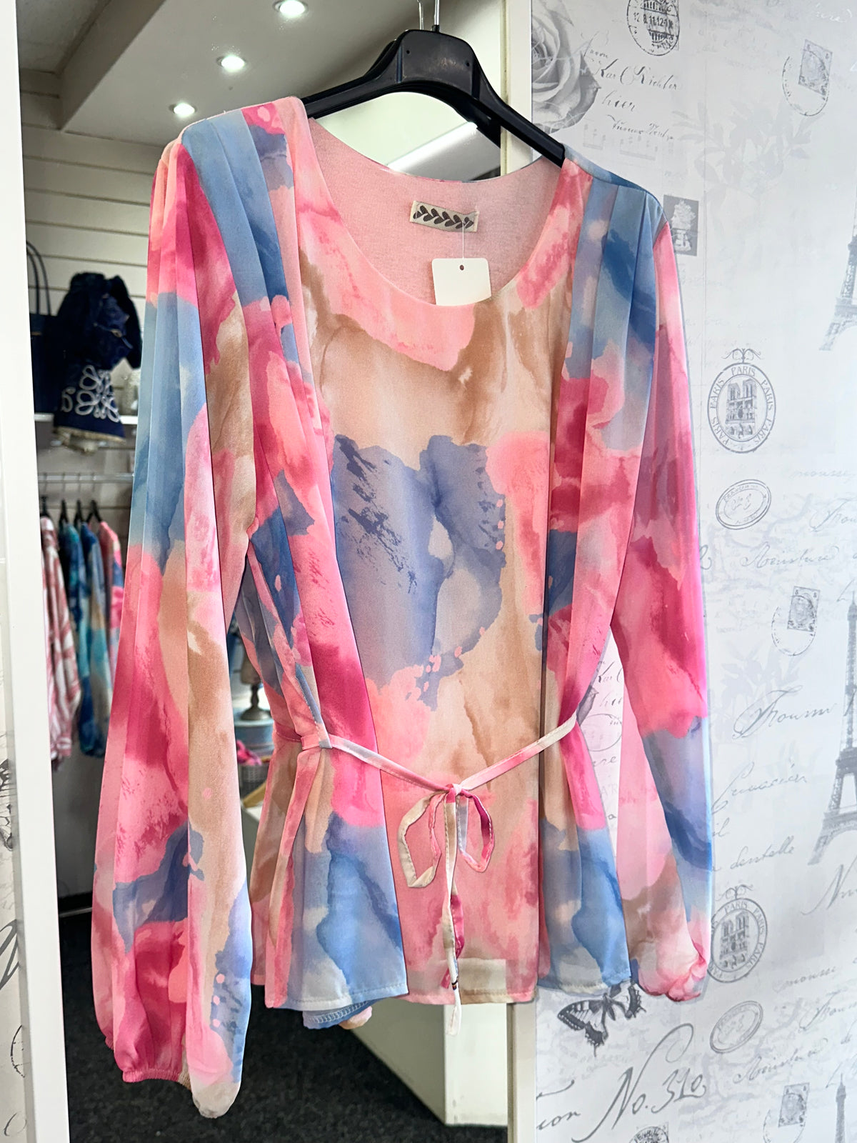 Pink Print Blouse
