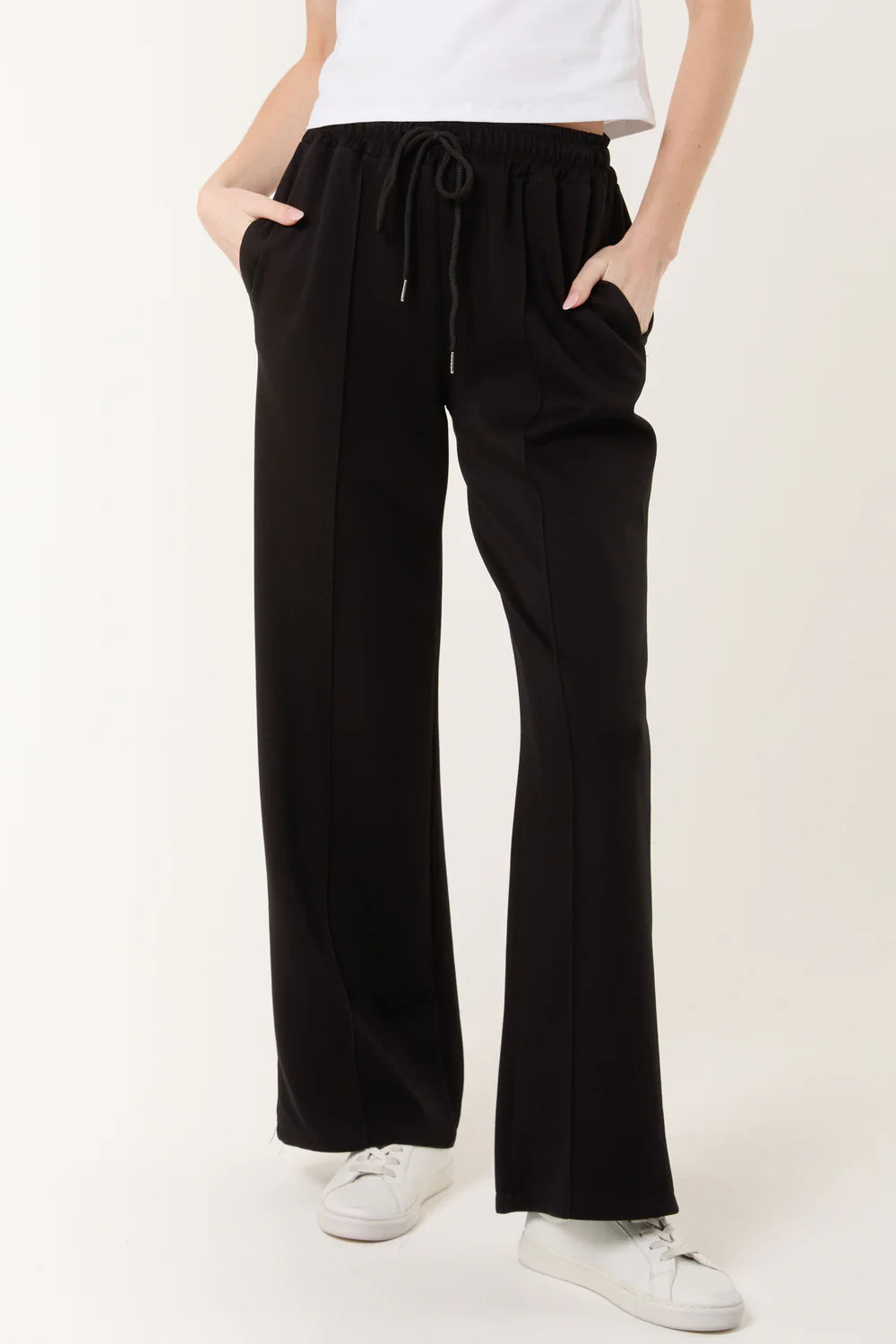 Drawstring Sweat Trousers Black