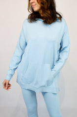 Knitted Two Piece Lounge Set Blue