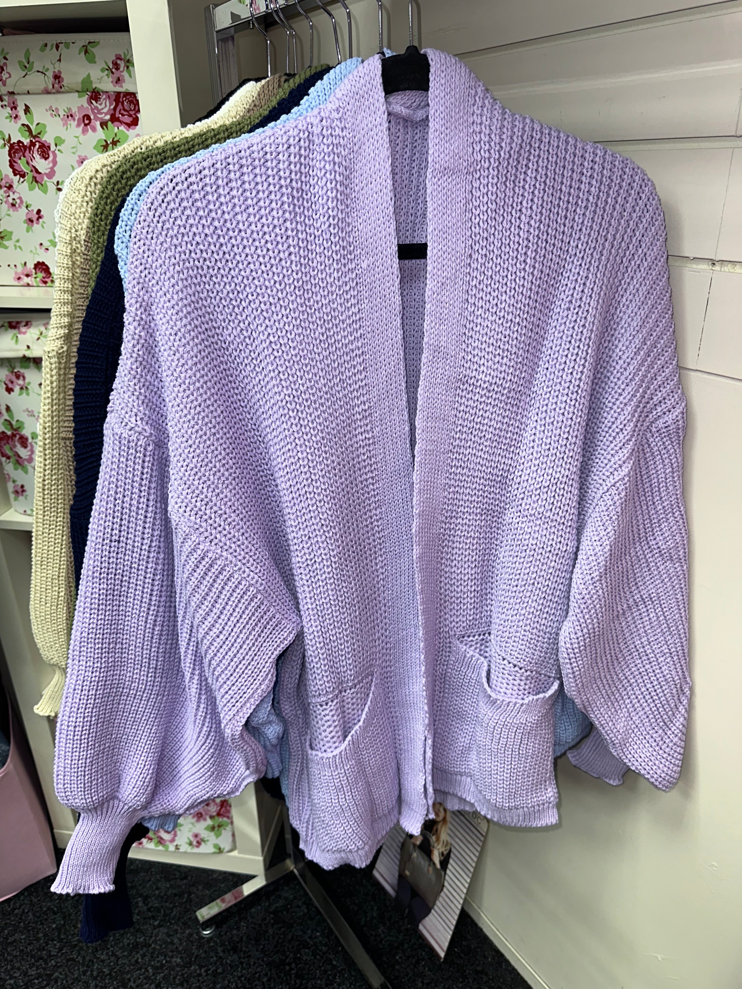 Balloon sleeve cardigan