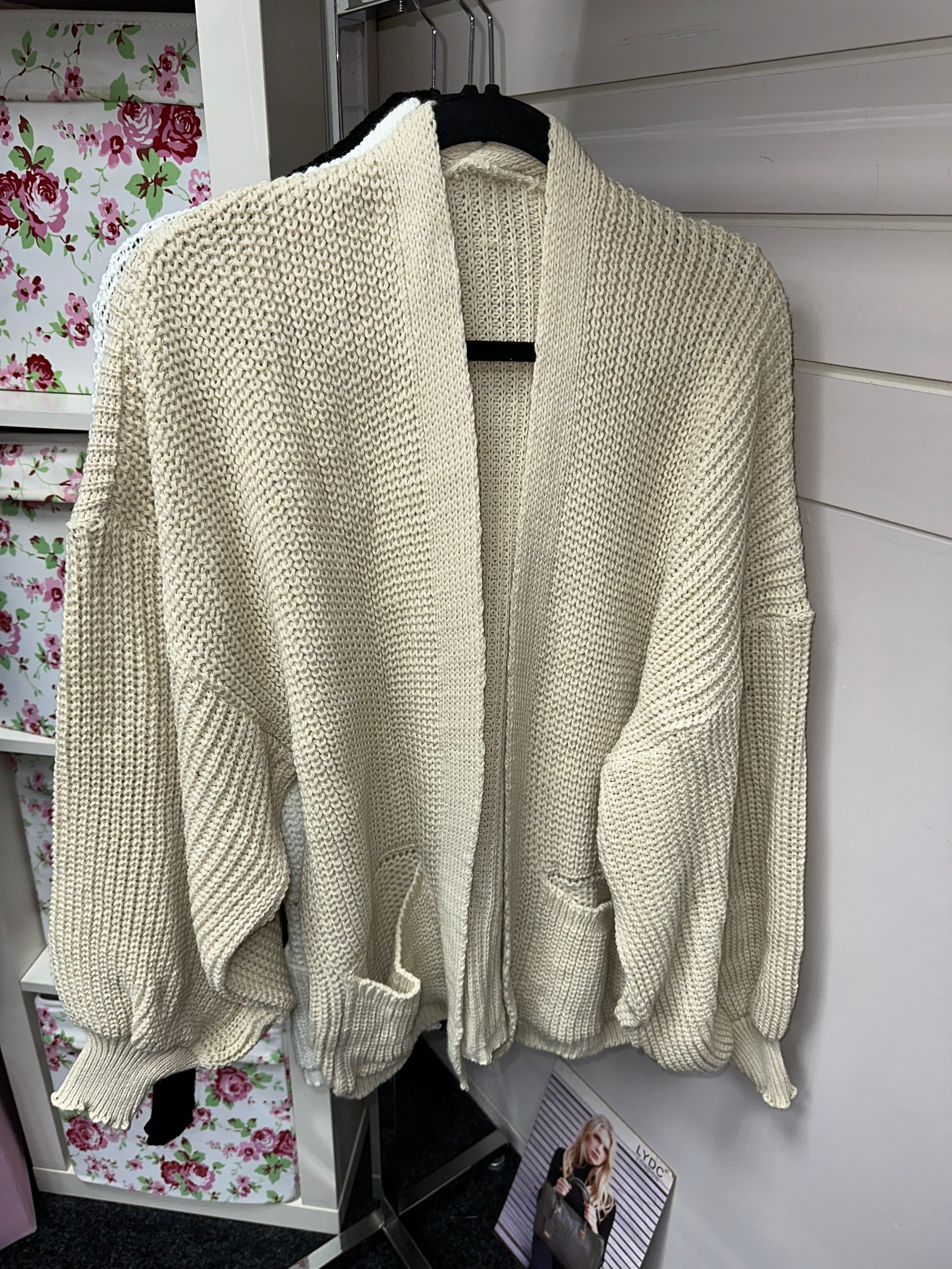 Balloon sleeve cardigan