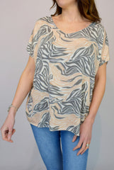 Animal Short Sleeved Knit Tee