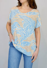 Animal Short Sleeved Knit Tee