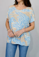 Animal Short Sleeved Knit Tee