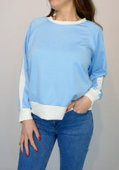 Contrast Trim Italian Sweatshirt