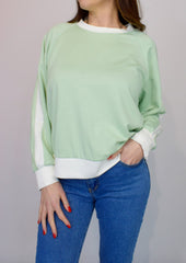 Contrast Trim Italian Sweatshirt
