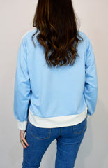 Contrast Trim Italian Sweatshirt
