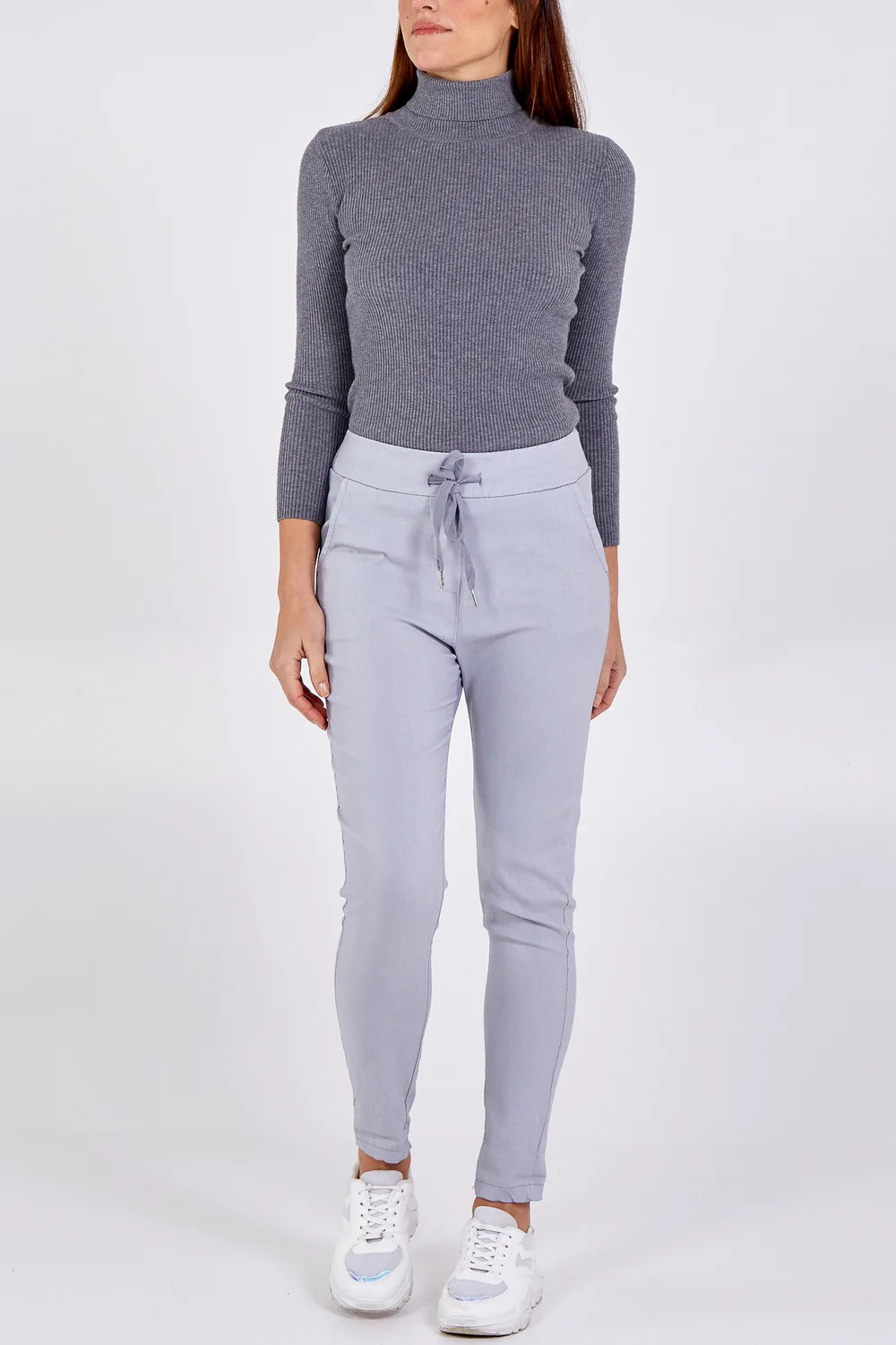 Super Stretch Magic Trousers in Pale Grey
