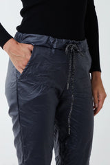 Magic PU Coated Trousers Navy