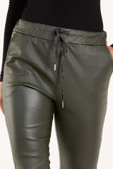 Magic PU Coated Trousers Khaki