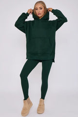 Cotton 2 Piece Lounge Set Green