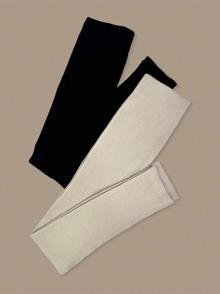High Waisted Ribbed Leggings